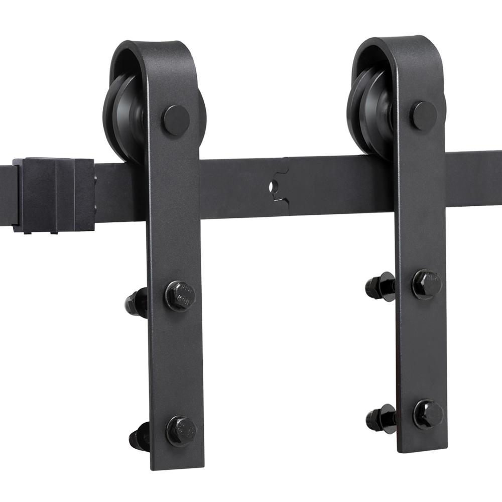 Yaheetech - 200cm Schiebetürsystem Set Schiebetürbeschlag Zubehörteil Für Holztüren Inklusive Laufschiene