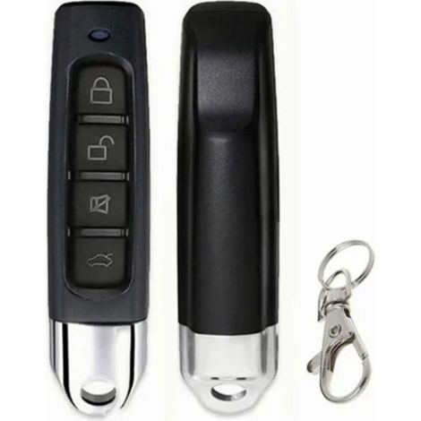 Télécommande Porte-clos 4 Boutons 433mhz Pour Portail Et Garage Électrique - Noir