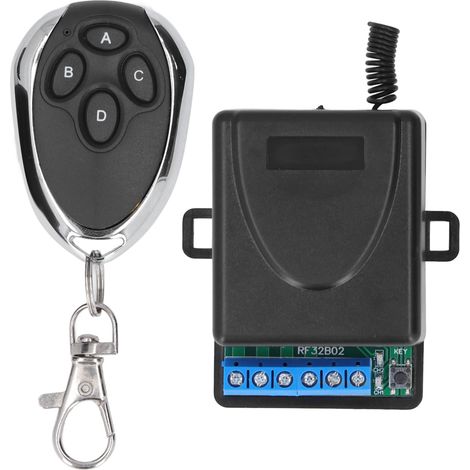 Récepteur Relais Sans Fil 2 Canaux 433 Mhz Avec Télécommande À Code Roulant