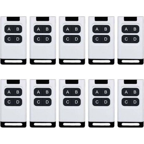 10 Télécommandes 433 Mhz Universelles Pour Porte De Garage Voiture Électrique Et Projecteur Rideaux