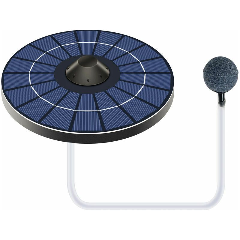 Solarbetriebene Teichbelüfterpumpe Mit Luftschlauch Und Ausströmerstein, Schwimmender Teichbelüfter, Sauerstoffanreicherer Für Aquarien