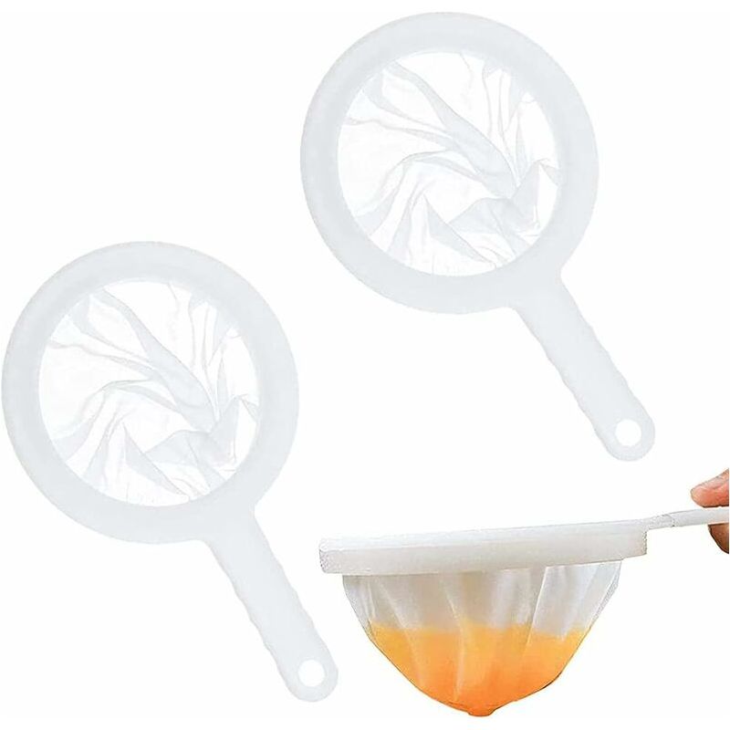 3-teiliges Küchensieb-set, Lebensmittelfilter, Saftfilter, Rutschfester Griff, Für Kernlose Marmelade, Mehl, Sojamilch, 100 Mesh