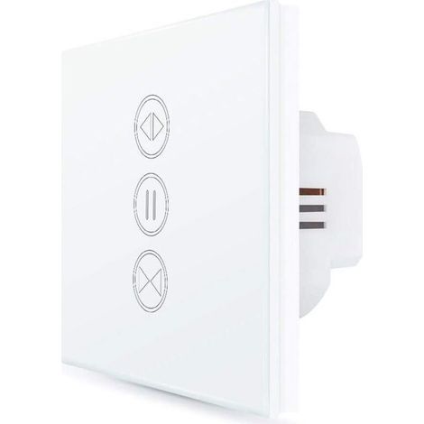 Interrupteur Volet Roulant Connecté, Ouverture Réglable, Commutateur Stores Rideau Wifi, Compatible Avec Alexa Google Home Pour Commande Vocale, Minuterie Intelligent Moteur Mural