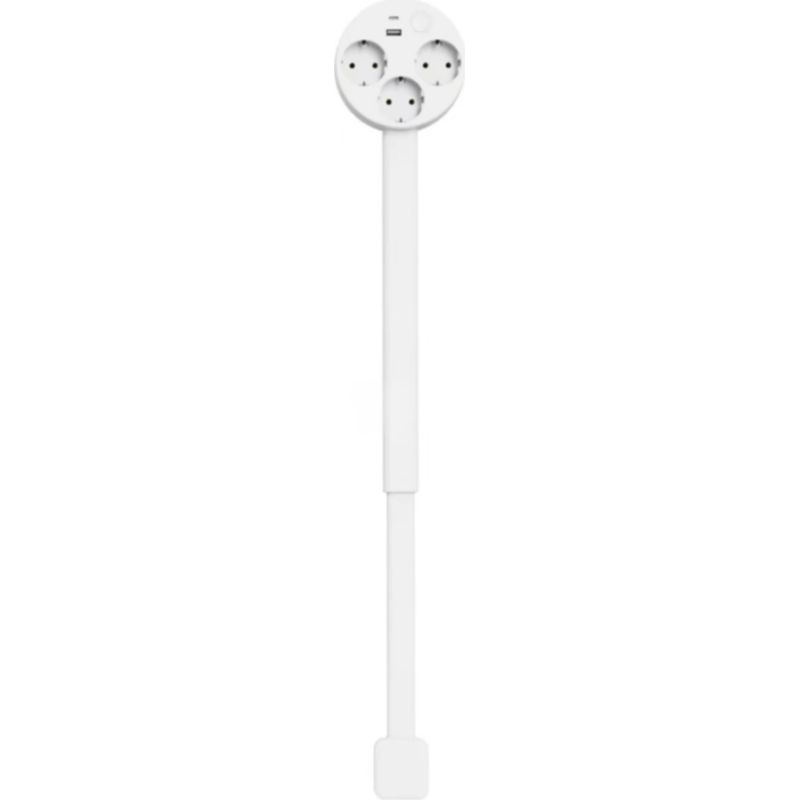 Verlängerbare Steckdosenleiste Mit Verlängerungskabel, 47,5–67,5 Cm, 180° Drehbar, Usb-a- Und Usb-c-anschlüsse, 3 Us-standardsteckdosen