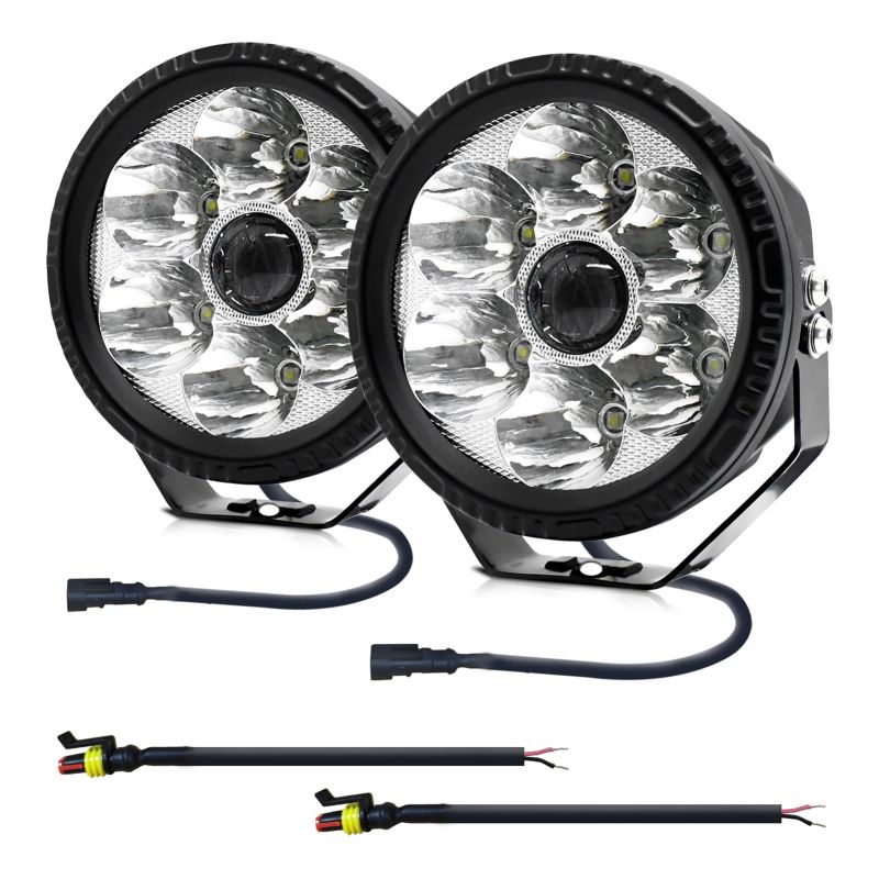 Set Mit 2 Led-arbeitsscheinwerfern, 6000 K, 150 W, 12,7 Cm (5 Zoll), Rund, Ip68 Wasserdicht, Für Lkw, Motorräder, Suvs, Atvs Und Boote, Weißes Licht