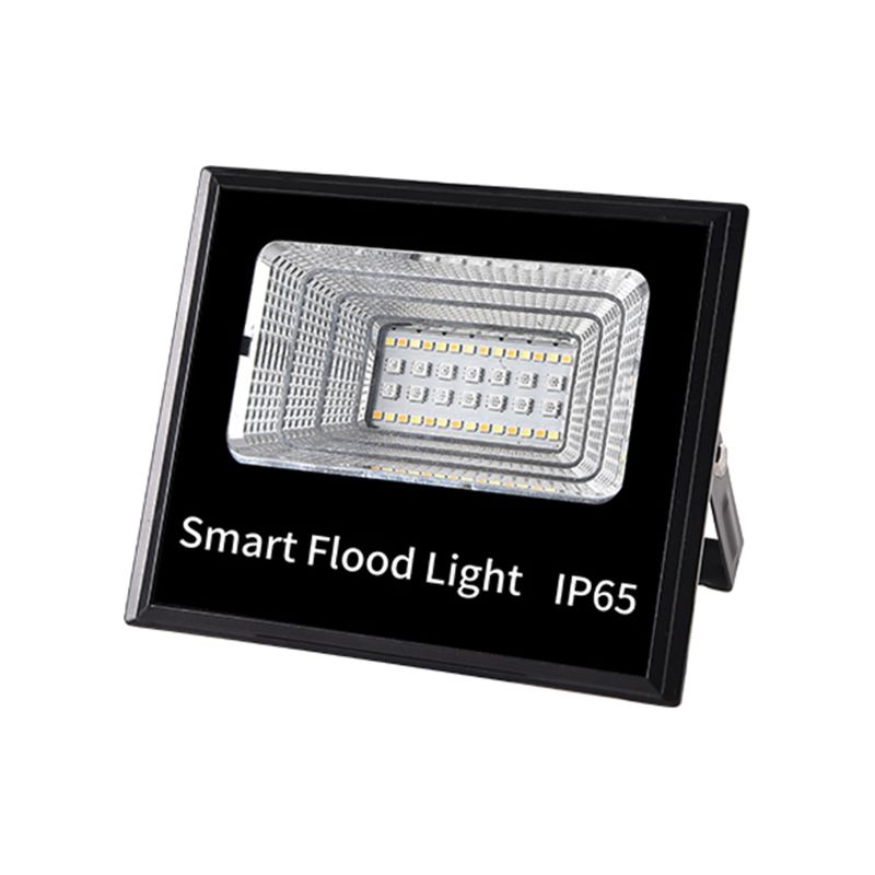 30w 2000lm Wlan-smart-flutlicht, Dimmbar, Rgb-farben (2700k-6500k), Google Home-kompatibel, Außenwandleuchte Ty009