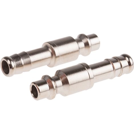 Rs Pro – Pneumatische Schnellkupplung – 8-mm-außengewindeschlauch Mit Widerhaken – Vernickeltes Messing – Maximaler Druck 35 Bar – 5er-pack