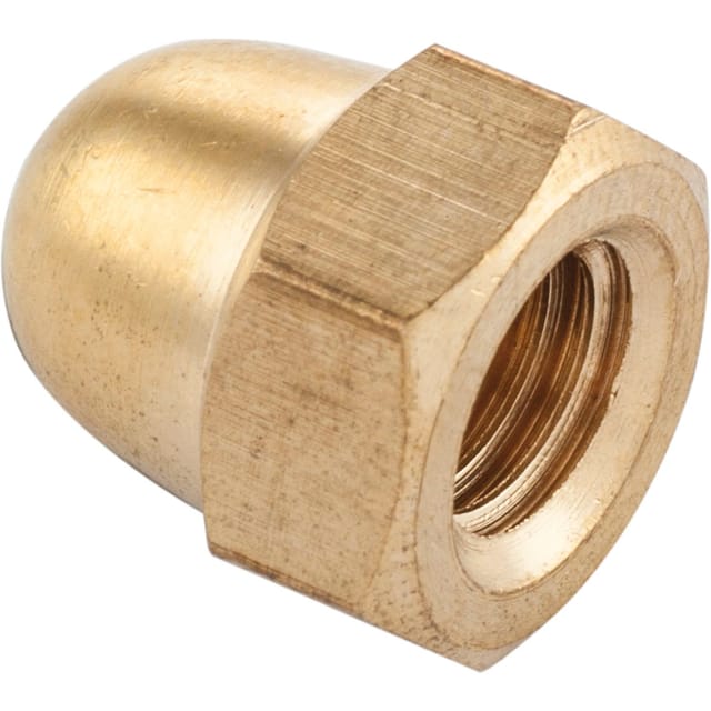 Sechskant-Hutmuttern, hohe Form, DIN 1587 Messing blank M 5