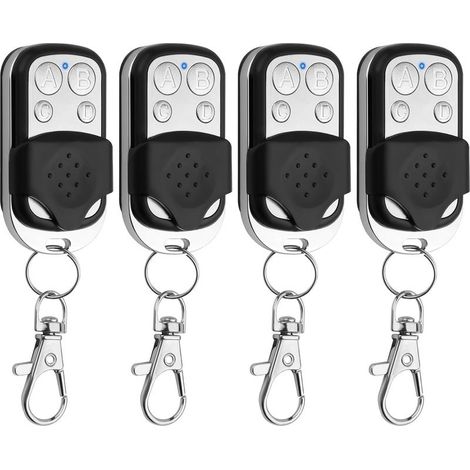 3 Pcs Telecommande Universelle Portail, 433,92 Mhz Télécommande Garage Sans Fil À 4 Boutons Avec Couvercle Coulissant Porte Clés Pour Porte Garage Électrique