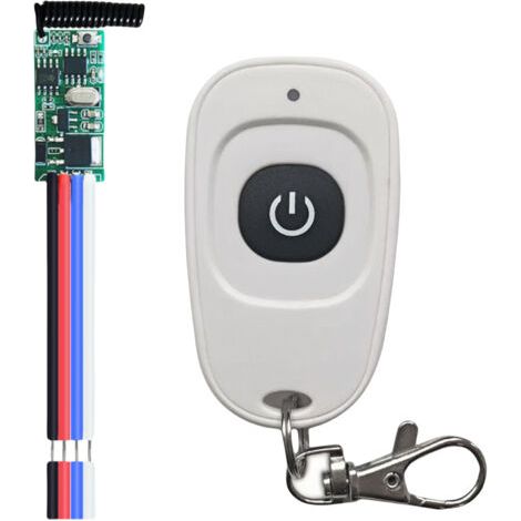 Interrupteur De Télécommande Rf 12 V Cc, Kit Télécommande + Récepteur 12 V, Mini Module Relais Led Haute Sensibilité 433 Mhz 3,5-12 V Cc, Pour Avertisseur De Porte De Garage