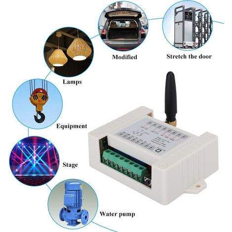 Télécommande Sans Fil 2ch Pour Portail Motorisé - Contrôle Marche/arrêt Et Inversion Moteur