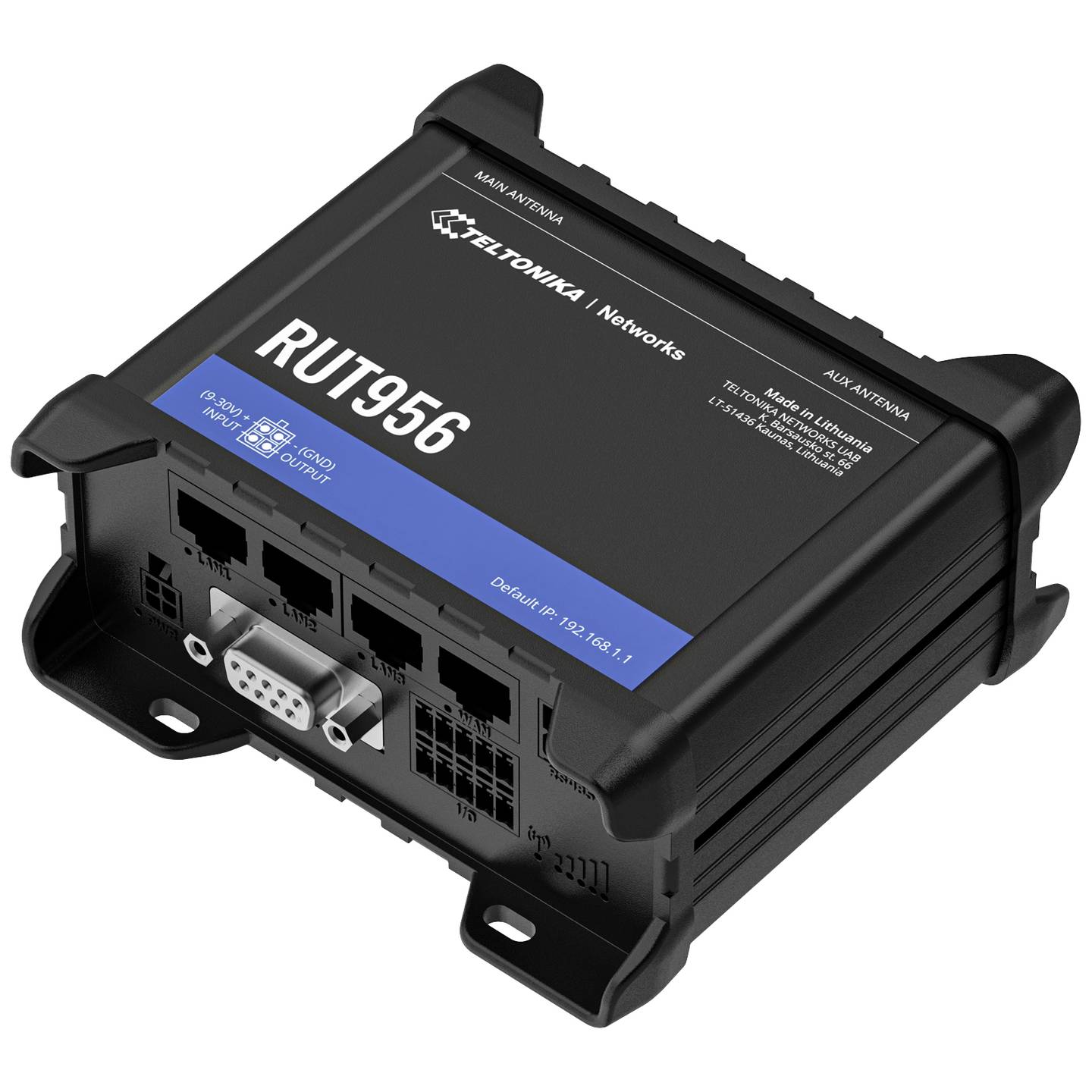 [neuwertig] B-ware Teltonika Router Lte Gerät Lte 4 G Industrie Rut956 Schwarz Mobilfunkstandard