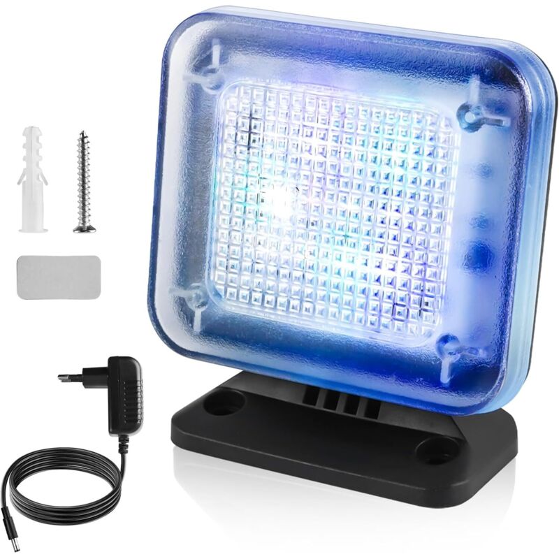 Attrappe Eines Fernsehers Mit 12 Leds Und 3 Wählbaren Programmen, Geringem Stromverbrauch, Mit Timer, Inklusive Netzteil, Zur Verwendung Als Diebstahlsicherung.