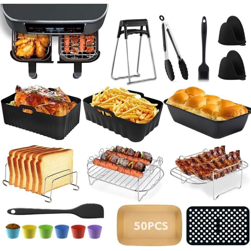 Zubehör Für Heißluftfritteusen, Zubehör Für Ninja Foodi Max Dual Zone Af300eu, Af400eu, Af500eu (7,6–9,5 L), Silikonform Für Ninja Airfryer