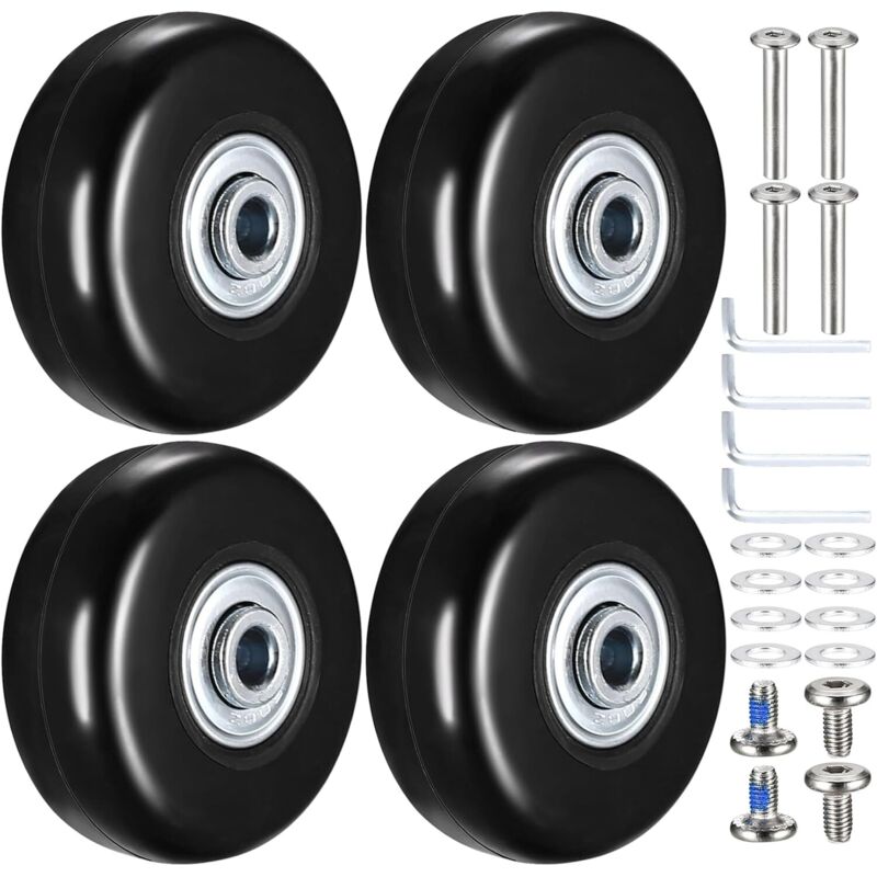 Ersatzrollen Für Koffer, 50 X 18 Mm Ersatzrollen Für Koffer, Gummiersatzrollen Für Koffer Und Trolleys.