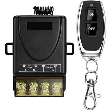 Telecommande Universelle Portail433mhz Télécommande Sans Fil Interrupteur Ac 220v 230v 30a Relais Récepteur Et 1 Émetteur Radio Control Pour Pompe À Eau Légère Appareils Électroménagers Irrigation Agr