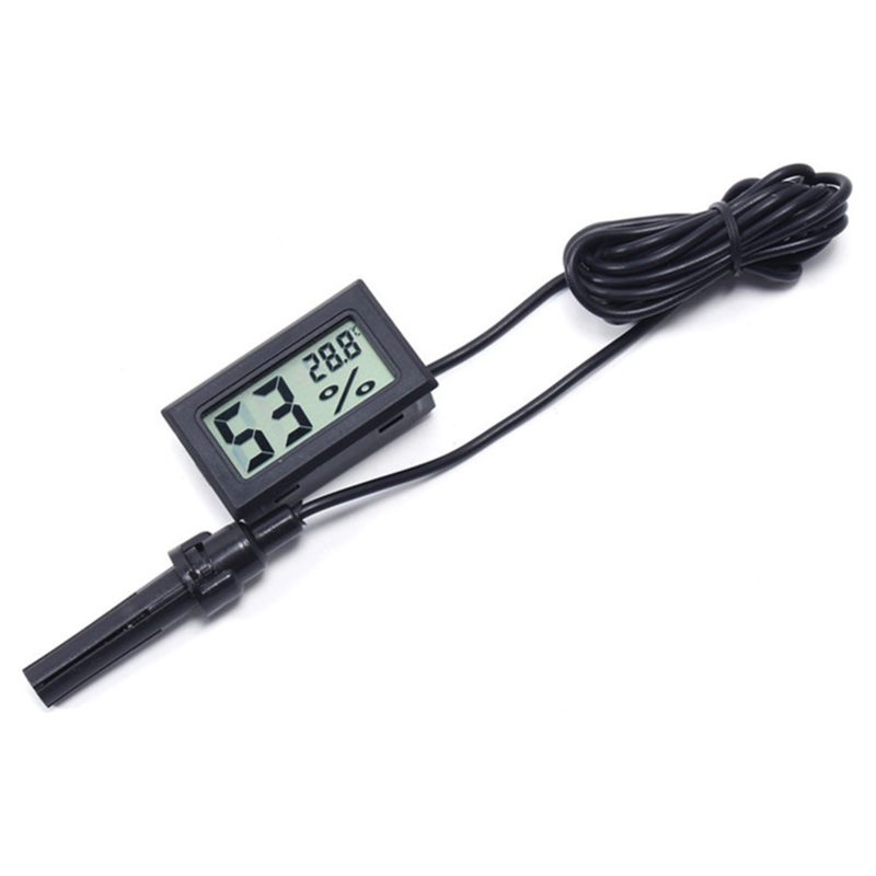 2-in-1 Thermometer-hygrometer Mit Sonde – Lcd-display – Messbereich: -10 °c Bis 50 °c – 150 Cm Sonde – Für Inkubatoren Und Klimakammern