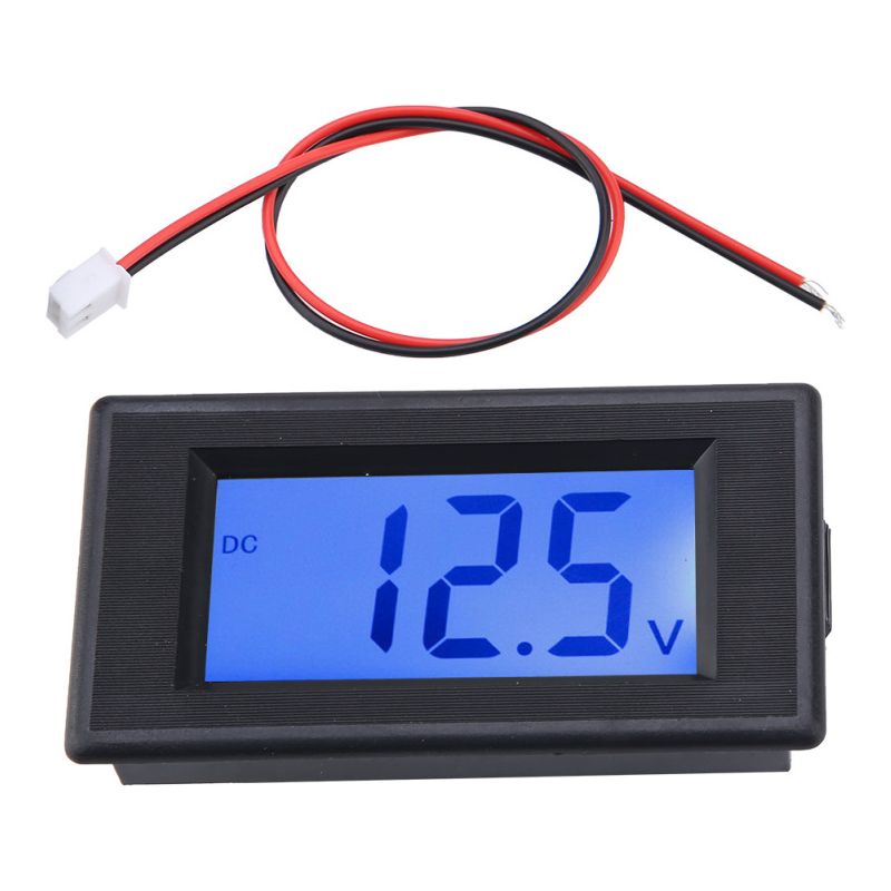Irovami 4–30 V Lcd-digitalvoltmeter – 2-draht, Blaues Display, Verpolungsschutz – Ideal Für Batterien, Diagnose Und Heimwerkerprojekte