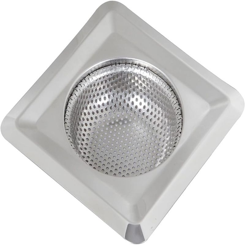 Irovami 11,5 Cm Quadratisches Edelstahl-spülbeckensieb – Feinmaschig, Rostfrei, Vielseitig – Ideal Für Küche, Bad Und Bodenablauf