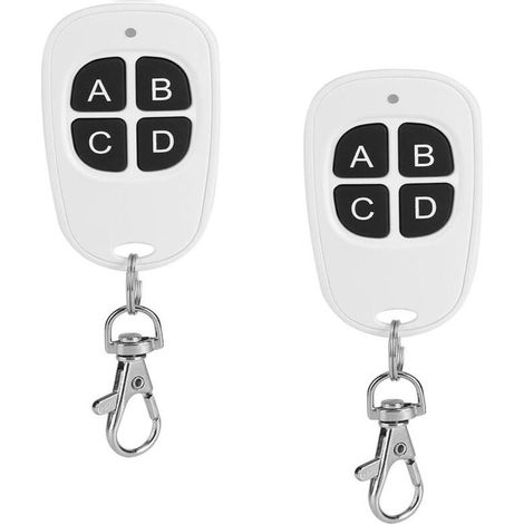 Télécommande Universelle Pour Porte De Garage, Émetteur Sans Fil À 4 Canaux 433 Mhz, Compatible Avec Le Code D'Apprentissage 1527（2 Articles）