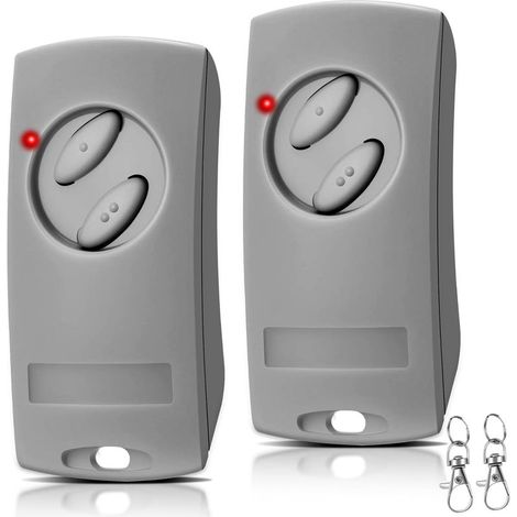 Lot De 2 Télécommandes D'Ouverture De Porte De Garage 433,92 Mhz Pour Ecostar Rse2-433, Rsc2-433, Rsz1-433, Pour Ecostar Liftronic 500/700/800 Pour Portronic D2500/d5000/s4000