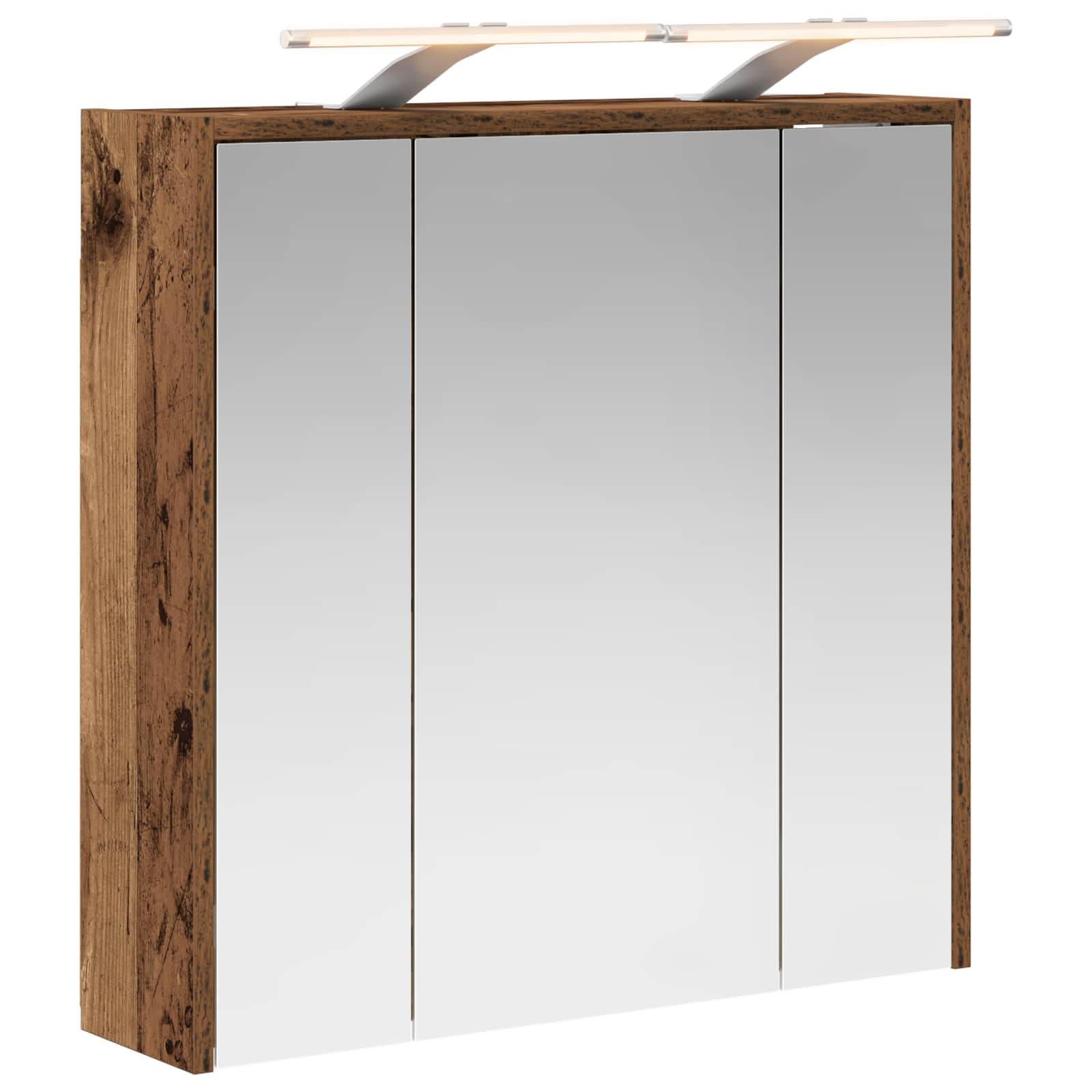 Badezimmerspiegelschrank Altholz 63,5 X 16 X 62,5 Cm Vidaxl
