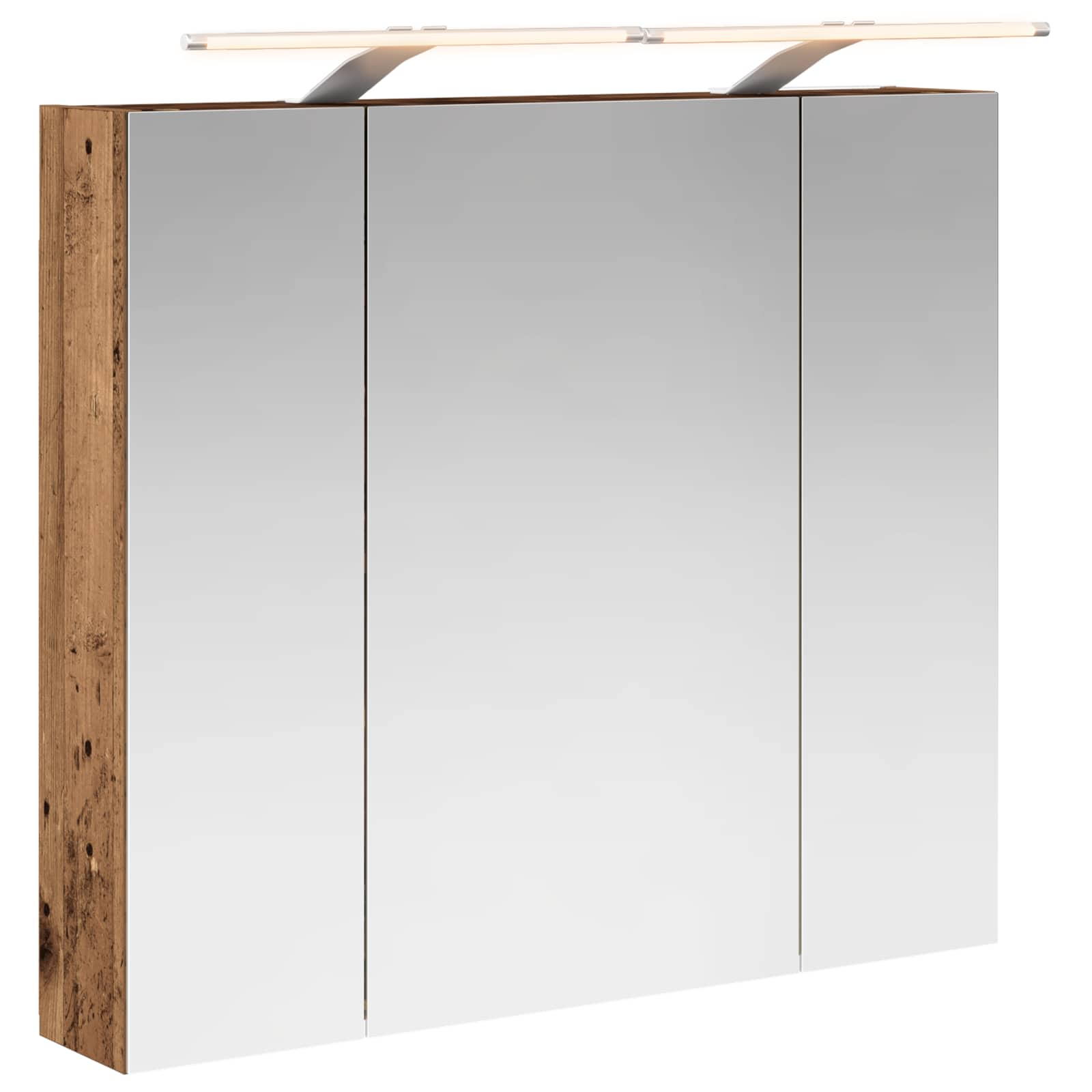Badezimmerspiegelschrank Altholz 80 X 14,5 X 70 Cm Vidaxl