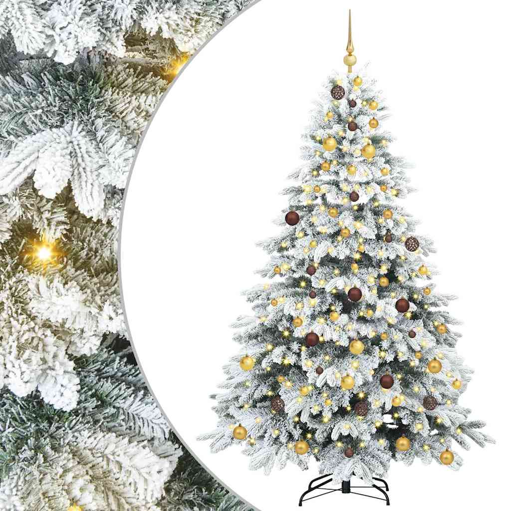 Künstlicher Weihnachtsbaum Mit 300 Leds Weiß 210 Cm Pe Und Pvc Vidaxl
