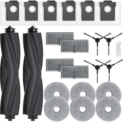 Zubehörset Für Dreame L10s Pro Ultra Heat/l10s Ultra Gen 2/l40 Ultra Ae/x30 Ultra/mova E30 Ultra Saugroboter - Enthält 2 Hauptbürsten, 6 Staubbeutel, 6 Reinigungspads