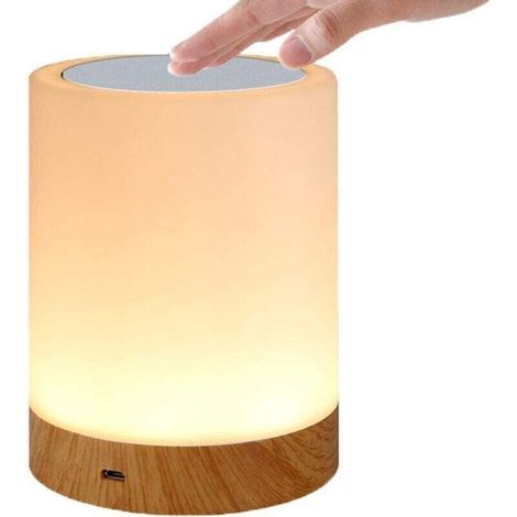 Led-touch-lampe – Für Schlafzimmer, Wohnzimmer, Schreibtisch – Stehlampe Mit Rgb-sensor Und Farbwechsel – Usb-ladeanschluss