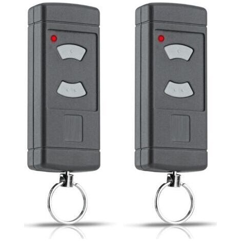 Mini Télécommande D'Ouverture De Porte De Garage À 2 Boutons Hse2-40, Compatible Avec Les Boutons Gris Hormann 40,685mhz Hsm2-40, Hsm4-40, Hse2-40, Hse4-40, Hs2-40, Hs4-40 Key Fob 2 Pack
