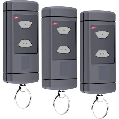 Lot De 3 Émetteurs Portatifs Compatibles Avec Hörmann - 40,685 Mhz - Pour Porte De Garage Hörmann Hsm2-40, Hsm4-40, Hse2-40, Hse4-40, Hs2-40, Hs4-40, 2 Canaux