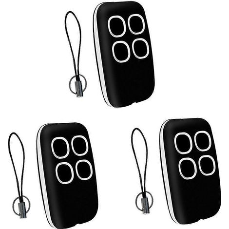 Lot De 3 Télécommandes D'Ouverture De Porte De Garage 250-913 Mhz - Blanc