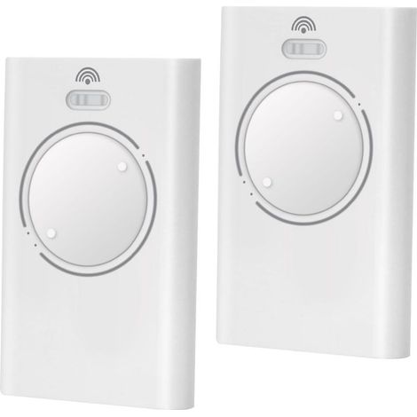 2 Télécommandes Porte Garage 868 Mhz – 2 Canaux – Compatible Xt2 868 Slh – Blanc