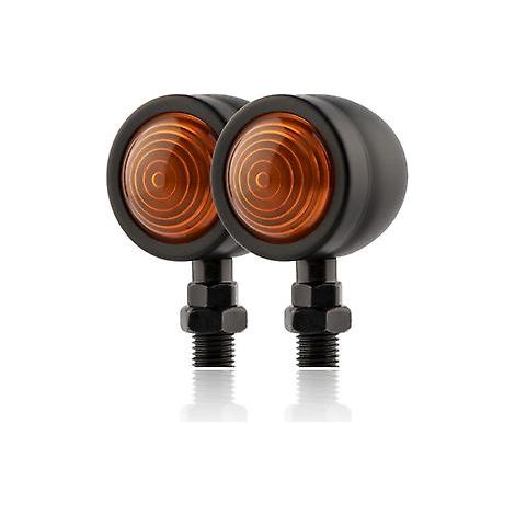 Set Mit 2 Retro-led-motorradblinkern (schwarz)