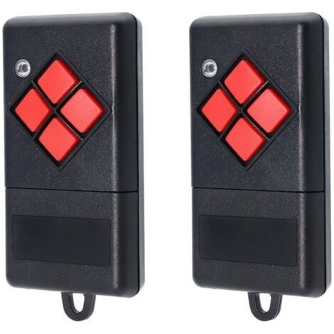 Lot De 2 Télécommandes Sans Fil Pour Porte De Garage - Compatible Avec Émetteur Portatif Dicket Mahs40-01, Mahs40-04, 4 Boutons, Bouton Rouge