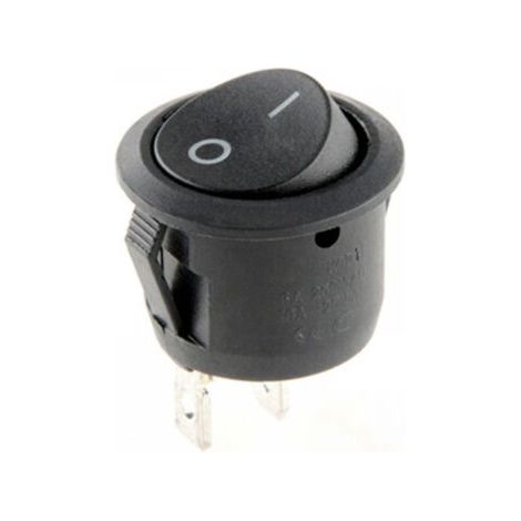 Lot De 5 Interrupteurs À Bascule Ronds - 6 A 250v- Noir