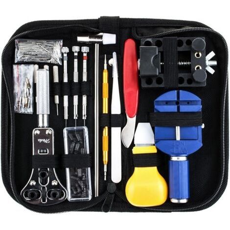 Kit De Réparation De Montre, Ensemble D'Outils De Barre De Ressort Professionnel, Kit D'Outils De Broche De Bande Lien Pour Montre Avec Étui De Transport
