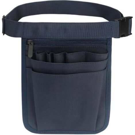 Sac Banane Professionnel Pour Outils Avec 8 Poches De Rangement En Tissu Oxford, Pour Infirmières, Mécaniciens, Bricoleurs, Ouvriers Du Bâtiment (bleu)