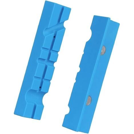 5 Inch Vise Jaw Cushions, 1 Pair Soft Jaws For Bench Vice, Universal, Multiple Grooves, Metal And Plastic Clamping