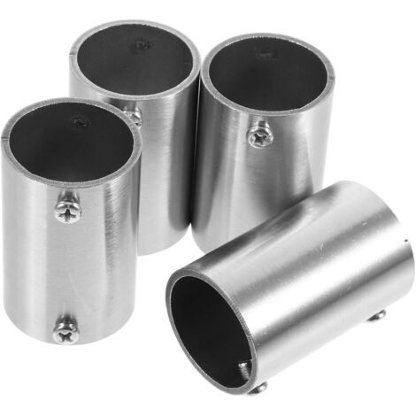 Raccord Droit En Acier Inoxydable 32 Connecteur De Tube À 2 Voies Pour Main Courante Lot De 4 Pièces Installation Facile Adapté Aux Matériaux De Construction Et Pièces