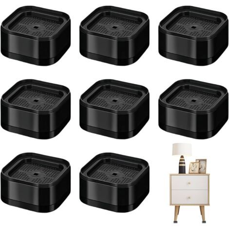 Rehausseur Pied De Table, 8 Pièces Rehausseur Table, Réglables De 3,5 Cm, Empilables Rehausseur-pied De Chaise, Adaptées Aux Pieds De Meubles De Moins De 5 Cm De Diamètre