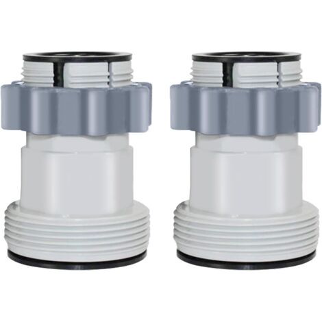 Adaptateur Tuyau Piscine 38mm Et 32mm Raccord De Tuyau De Piscine Pour Intex 10722 Bestway Coleman (lot De 2)