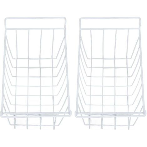 Bacs De Rangement De Congélateur, Paniers Métalliques De Congélateur, Paniers De Stockage De Congélateur À Gain De Place Avec Revêtement Pe Pour Le Stockage Des Aliments Au (white)