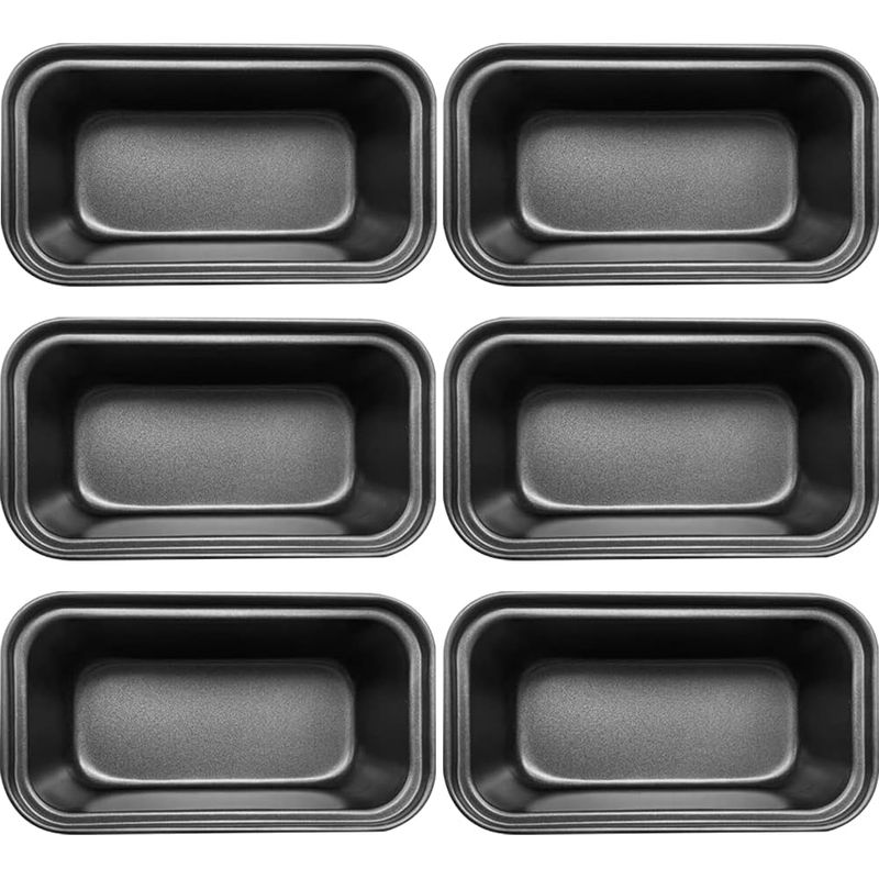 Mini-brotform – Antihaft-kohlenstoffstahl – 15,7 X 8,1 X 4,2 Cm – Für Bananenbrot, Kuchen Und Toast – 6er-set