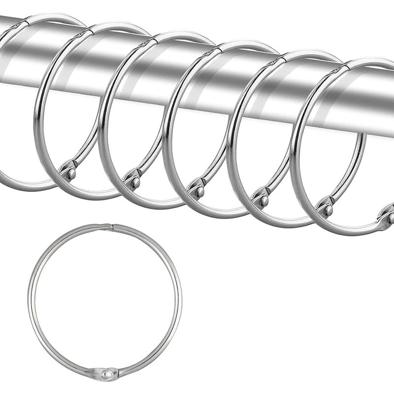 Duschvorhangringe – Verchromt, Rostbeständig – 5 Cm Durchmesser – Runde O-form – Passend Für Standard-duschvorhangstangen (2 Bis 3,2 Cm) – 20er-packung