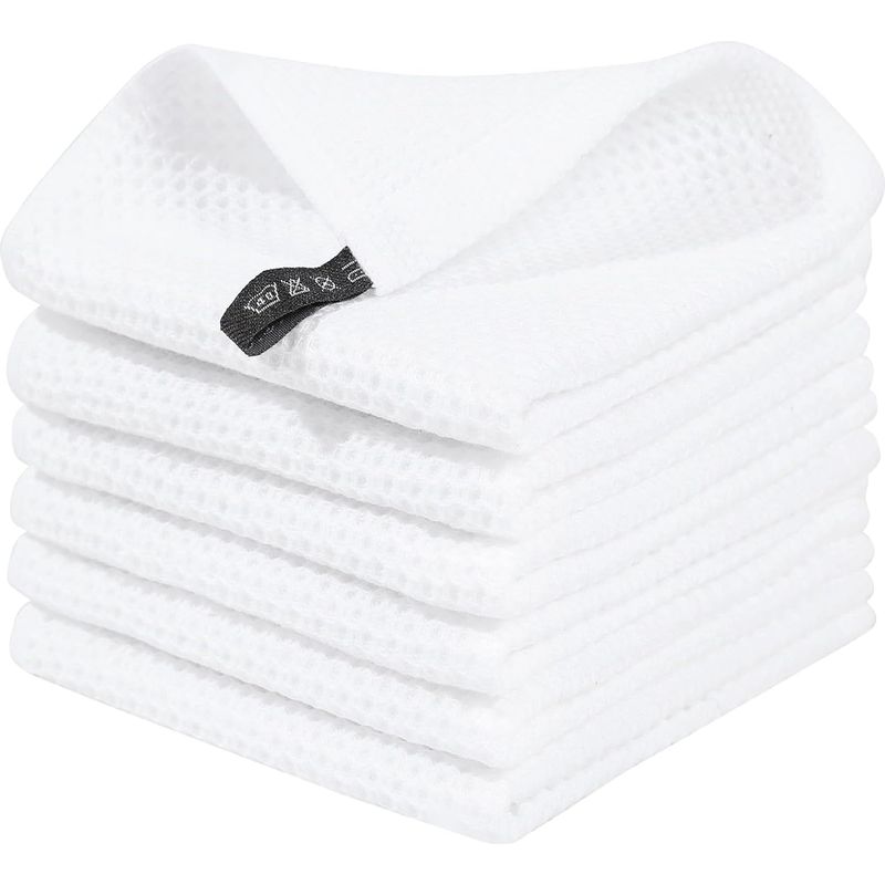 Geschirrtuch – 100 % Baumwolle, Waffelstruktur – 30 X 30 Cm – Für Die Küche – 6er-pack