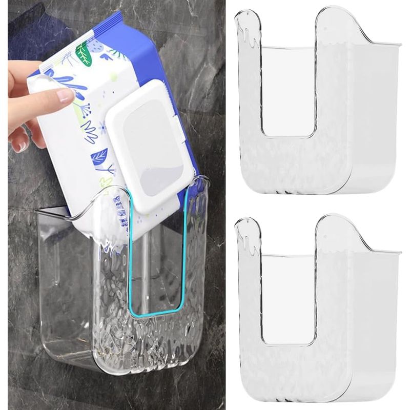 Feuchttuchhalter – Wandhalterung Aus Acryl – Für Badezimmer Und Toilette – 2 Stück