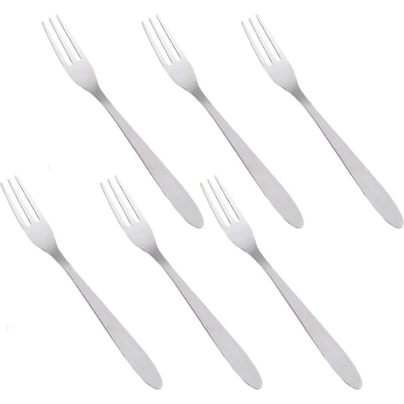Dessertgabel – Edelstahl 304 – 13 Cm – Für Gebäck, Obst Und Grillgut – Küchen- Und Tischservice – 6er-set