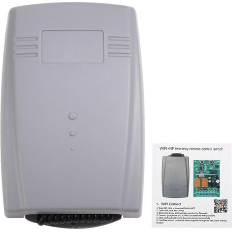 Interrupteur De Commande Universel Multimarque À Code Tournant Fixe Tuya Pour Ouvre-porte De Garage Wi-fi 2 Canaux 433 Mhz